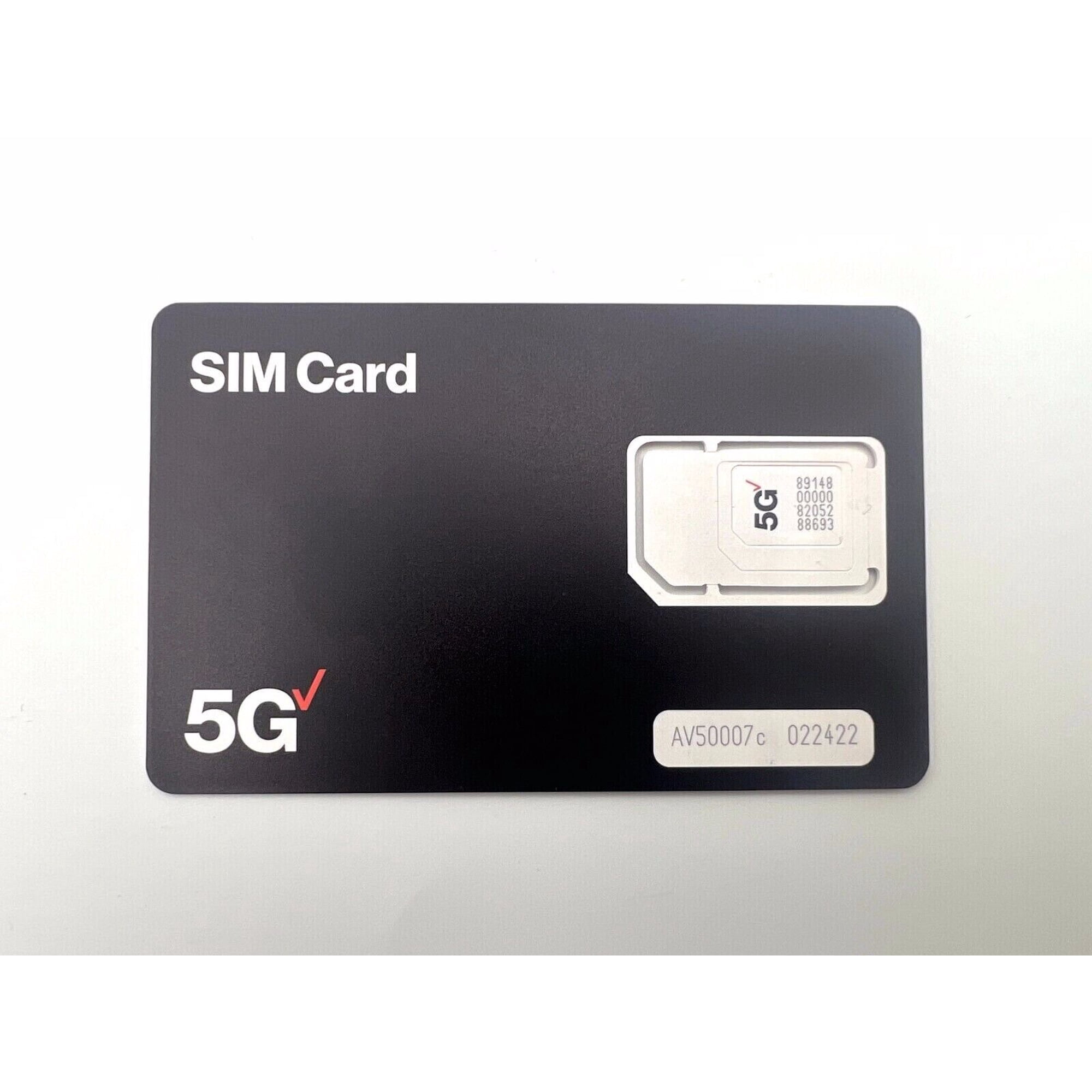 Verizon 3-in-1 Prepaid/Postpaid 4G LTE 5G SIM Card Nano/Micro/Standard Size - Brand New