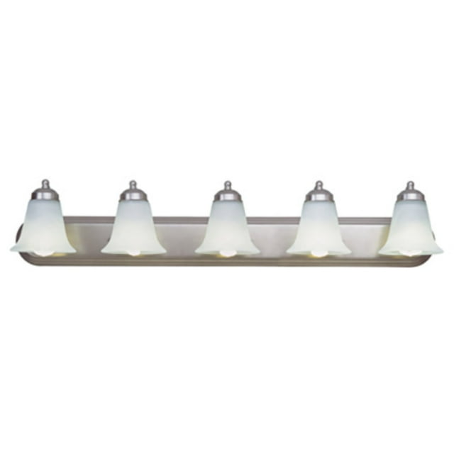 Trans Globe Lighting 3505 BN Transitional Five Vanity Bar Outdoor-Post-Lights, Pewter, Nickel, Silver