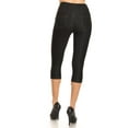 thumbnail image 3 of Jvini Women's Pull On Capri Pants Stretch Knit Denim Jeggings With Pockets, 3 of 6