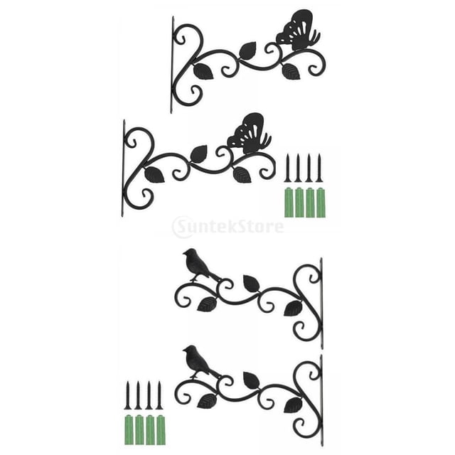 4 unids / set soportes en pared, para decoración de , comedero para pájaros Zulema ganchos para colgar en la pared