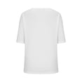 thumbnail image 6 of SDNall Summer Tops for Women 2024 2024 Fashion Tees Casual V-Neck Loose Cute Top (White,Sizes:S-3XL), 6 of 9