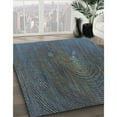 thumbnail image 2 of Ahgly Company Indoor Rectangle Patterned Charcoal Blue Area Rugs, 8' x 10', 2 of 6