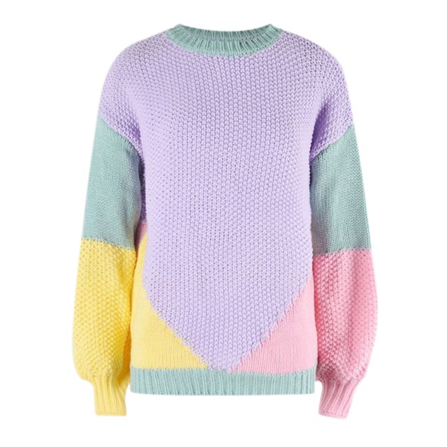 Gibobby Suéter de Mujer Suéter de punto con cuello Rojoondo y tendencia de moda (Morado, S)