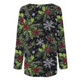 thumbnail image 5 of UPPADA Womens Xmas Shirts Long Sleeve Crewneck Shirts Christmas Tops Tunics To Wear Long Sleeve Blouses Shirts merry christmas bulk gifts Multicolor,XL, 5 of 5