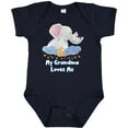 thumbnail image 3 of Inktastic My Grandma Loves Me Cute Elephants Clouds Moon and Stars Boys or Girls Baby Bodysuit, 3 of 5