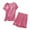 Hot Pink, variant on Nmnitkp Pajamas for Women Set,Womens Pajamas Soft Cotton Pjs Short Sleeve Lounge Sets Casual Two Piece Pjs With Pockets