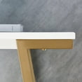 thumbnail image 4 of Bowery Hill Contemporary Wood Hall Console in White with Gold Metal Base, 4 of 8