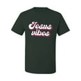 thumbnail image 2 of Wild Bobby, Jesus Vibes Inspirational/Christian Men Graphic Tee, Forest Green, XX-Large, 2 of 6