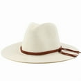 thumbnail image 2 of Womens Mens Wide Brim Straw Panama Hat Fedora Summer Beach Sun Hat UPF Straw Hat, 2 of 2