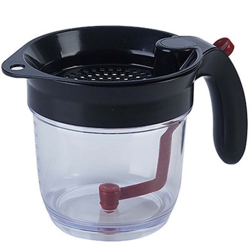 Fat Separator, Innovative Kitchen Aid for Separating Sauce From Fat, Heat-Resistant Sieve Catch Leftover Food, Ideal for Low-Fat Broth Preparation, Bottom Release for Effortless