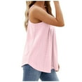 thumbnail image 4 of HAPIMO Women's Summer EyeletTank Tops Casual Flowy Camis Basic Tunic Camisole Sleeveless Shirts for Girls SOlid Color Scoop Neck Blouse Pink, 4 of 5