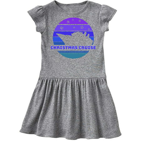 

Inktastic Christmas Cruise Cold Sunset with Snowflakes Gift Toddler Girl Dress