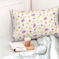 thumbnail image 4 of Honeii Tropical Fruit Print Pillow Cases,Plush Throw Pillow Covers,Decorative Pillowcase for Sofa, Couch, Living Room-14"x20", 4 of 6