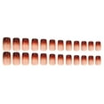thumbnail image 4 of 24pcs per Box Medium - square Nails - Autumn and Winter Coffee - colored Gradient Wearable Nail Art, High - end Nude and Versatile Shiny Coffee - colored Nail Art, 4 of 4