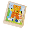 thumbnail image 1 of Juego Rompecabezas Vestir para Mezclar y Combinar Oso Trajes Caja de Madera Sunnimix Rompecabezas de madera, 1 of 7