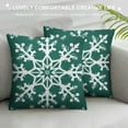 thumbnail image 3 of Christmas Pillow Covers Winter Snowflake Xmas Rustic Farmhouse Pillow Cases with Zipper Set of Christmas Decorations Indoor Home Decor for Winter Holiday Room Bedroom Cushion Outdoor, 3 of 5