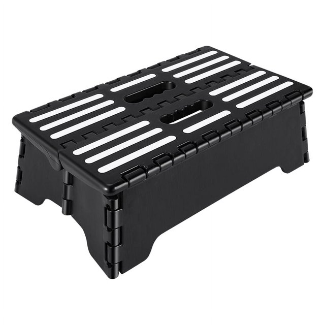 Taburete plano plegable compacto pequeño antideslizante, resistente y portátil