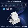 thumbnail image 7 of LUXRITE 3 In. LED Square ECO Backlit Mini Panel Light, 5CCT 2700K-5000K, 660LM, 8W, 100 Beam, Dimmable ETL Rated 6 Pack, 7 of 7