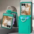 thumbnail image 2 of ELEHOLD Leather Wallet Case for Motorola Razr 2025/2024/ Razr 60 with Card Slot Finger Ring Holder Slim Thin Premium PU Leather Anti-Scratch Shockproof Protective Case for Men Women,Green, 2 of 8