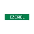 thumbnail image 1 of Ezekiel Boys Children Name Decoration Label Indoor Outdoor Letter Printed Plaque Wall Novelty Aluminum Metal Sign 4"x13.5", 1 of 1