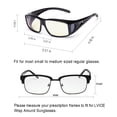 thumbnail image 3 of LVIOE Fit Over Blue Light Blocking Glasses and Computer Eyewear- Wear Over Prescription Glasses/ Reading Glasses/ RX Glasses, 3 of 10