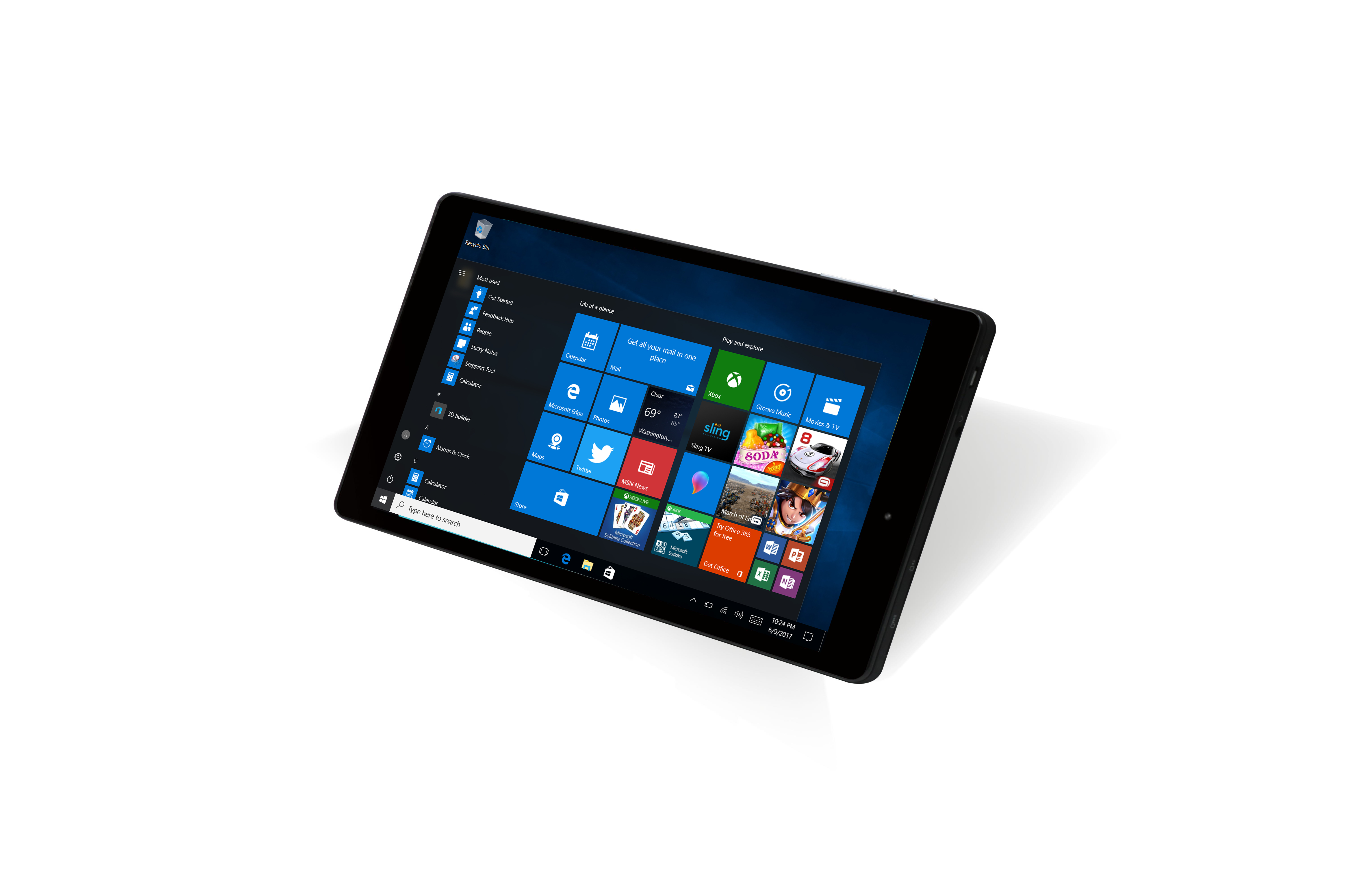 Ematic Intel 8" 16GB with Windows 10 Quad-Core Touchscreen Tablet with Leather Keyboard Case and Bluetooth 4.0 - image 4 of 6