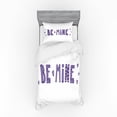 thumbnail image 1 of Saying Duvet Cover Set, Heart and Cloud Built-in Bold Typographic Lettering Be Mine Message, Bedding Set with Shams and Fitted Sheet, 3 Sizes, by Ambesonne, 1 of 3