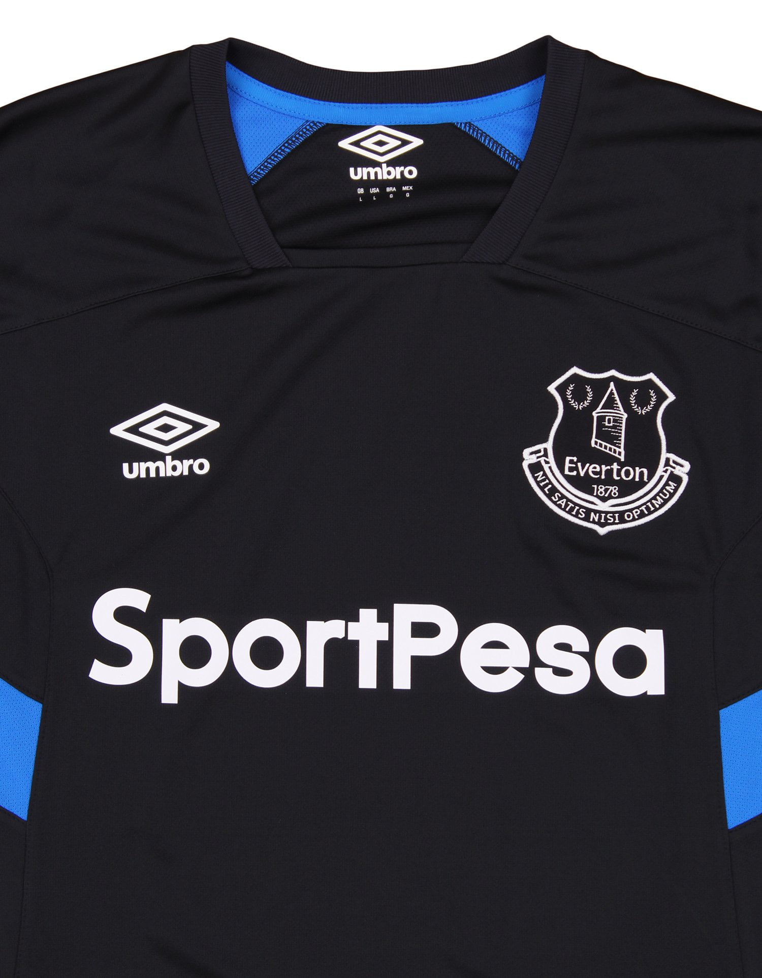 Umbro Official Mens Everton FC Training Football Shirt Jersey Top Black 