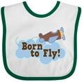 thumbnail image 3 of Inktastic Airplane Future Pilot Born to Fly Boys Baby Bib, 3 of 4