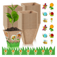 thumbnail image 2 of 50 Set Garden Paper Pot Craft Kit,50Pcs Mache Pots Peat Plant with 20set Foam Stickers & 50Pcs Labels, 2 of 9