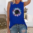 thumbnail image 2 of Gibobby Camisa de mujer sin mangas casual con estilo top camisas(Azul,XG), 2 of 4