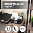 thumbnail image 3 of Mind Reader Desktop Organizer and Mail Sorter, Five Compartments, Office Supplies and Accessories, Metal, Black, 3 of 5