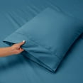 thumbnail image 2 of Nestl Extra Deep Pocket King Sheets - 6 Piece Soft Microfiber Bed Sheets Set Fits 18"-24" Mattresses, Blue Heaven, 2 of 8