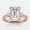 Pink, variant on Radiant Cut Wedding Rings Rose Gold Plated 3.66Ct Moissanite Bridal Victorian Tapered Band Ring