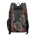 thumbnail image 3 of Ttyddzy Clear Backpack Heavy Duty PVC Transparent Backpack for College Workplace, Green Red and White Striped Leaves, 3 of 8