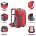 thumbnail image 3 of Mochila de senderismo Maelstrom, impermeable, 40 L, con funda para lluvia, color rojo, 3 of 7