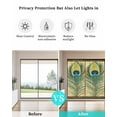 thumbnail image 4 of Window Privacy Film Retro Peacock Feathers Stained Glass Window Film Decorative Sun Block Window Cover Vintage Abstract Art Window Clings Static Adhesive Sticker for Bathroom 23.6"x59", 4 of 7