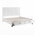 thumbnail image 5 of California King Size Wooden Platform Bed with Storage Drawers and White Finish for Bedroom, 5 of 8