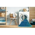 thumbnail image 2 of Ahgly Company Tapis d'Intérieur Rectangulaire Transitionnel Bleu Lavable à la Machine, 3 Pieds x 5 Pieds, 2 of 7