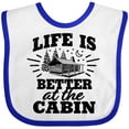 thumbnail image 3 of Inktastic Life is Better at The Cabin with Trees and Moon Boys or Girls Baby Bib, 3 of 4