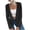 Black, variant on ZVNAΖH Womens Long Sleeve Blazer Open Front Cardigan Jacket with Zipper Pocket Stretch Slim Fit Shawl Collar Outerwear
