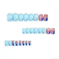 thumbnail image 2 of 4th Of July Nails, Independence Day Flag Fake Nail Art Nails Wear Nails 24PCS, 2 of 7