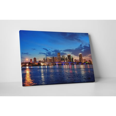 Pingo World City Skylines 'Miami' Gallery Wrapped Canvas Wall Art (Best Small City Skylines)