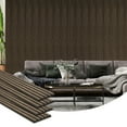 thumbnail image 2 of HOMCOM 95" x 8" 4 Pack Wood Wall Panels for Sound Absorbing, Acoustic Wood Panels for Interior Wall Decor, Ceiling, Walnut, 2 of 9