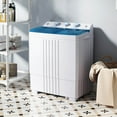 thumbnail image 2 of Costway Compact Mini Portable Twin Tub Washing Machine 20 Lbs Washer Spinner Blue, 2 of 10