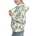 thumbnail image 2 of Kdxio Rainbow Llama Print Womens Oversized Hoodies Sweatshirts Hooded Pullover Tops Sweaters Casual-Medium, 2 of 7