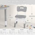 thumbnail image 3 of DOREROOM Kids 3-Piece Multifunction Activity Table and Chair Set, Gray, 3 of 9