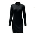 thumbnail image 4 of Sentmoon Casual Black Dresses for Women Long Sleeve Dresses for Women Slim Bodycon Solid Color Short Dresses,OverSized Workout Women Clothing Black S, 4 of 4
