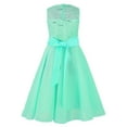 thumbnail image 2 of iEFiEL Girls Sequined Lace Chiffon Flower Girl Dress 2 Layers Wedding Birthday Party Dress Mint Green 10, 2 of 7