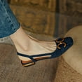 thumbnail image 3 of Xinyolin Women Sandals Cover Toes Lower Heel Ring Decor Woman Sandals Elegant Office Shoes for Daily Wear, 3 of 8